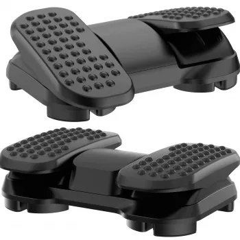 MOZOS FS6 Repose-pieds de bureau noir réglable ergonomique avec picots de massage