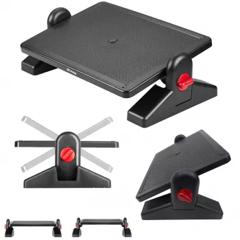 MOZOS FS7 Repose-pieds ergonomique pour le bureau, hauteur et inclinaison réglables, noir