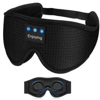 MOZOS LC001-V2 Masque de sommeil Bluetooth avec haut-parleurs stéréo, noir