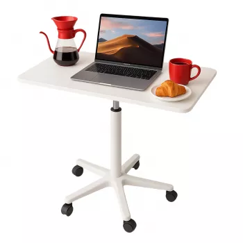 MOZOS SPM4-WH Bureau mobile pour ordinateur portable avec réglage en hauteur, blanc