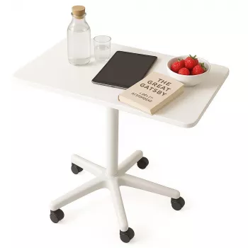 MOZOS SPM4-WH Bureau mobile pour ordinateur portable avec réglage en hauteur, blanc