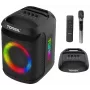 Enceinte de soirée Bluetooth portable Tonsil Party Dance 800 avec karaoké, LED disco, 80W RMS, 2 woofers de 8 inch, noire