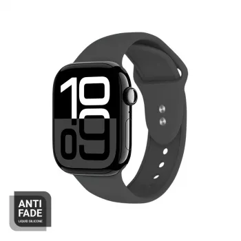 Bracelet en silicone liquide Crong pour Apple Watch 44/45/46/49 mm - Graphite