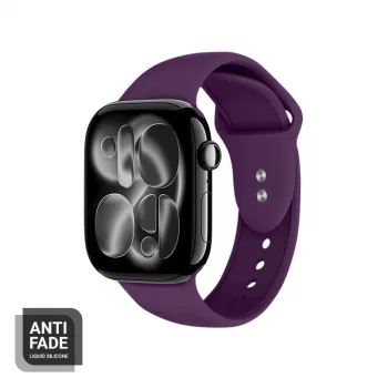 Bracelet sport en silicone liquide Crong pour Apple Watch 44/45/46/49 mm - Prune