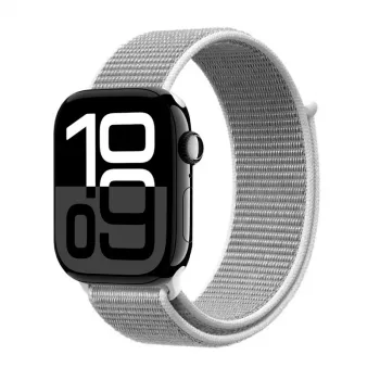 Bracelet sport en nylon Crong pour Apple Watch 44/45/46/49 mm (gris argent)