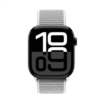 Bracelet sport en nylon Crong pour Apple Watch 44/45/46/49 mm (gris argent)