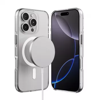 Coque Crong Clear MAG Pro pour iPhone 16 Pro Max avec MagSafe (transparente)