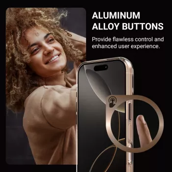 Coque Crong Clear MAG Pro pour iPhone 15 Pro avec MagSafe (Desert)