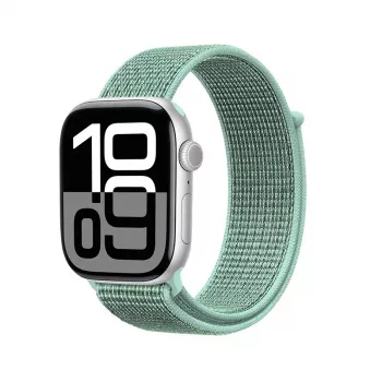 Bracelet Sport Loop en nylon Crong pour Apple Watch 38/40/41/42 mm Vert