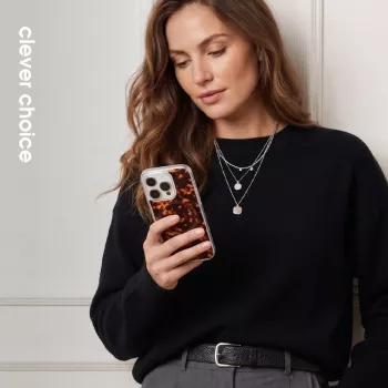 Coque arrière Crong Deluxe MAG Cover pour Apple iPhone 16 Pro, MagSafe, motif écaille