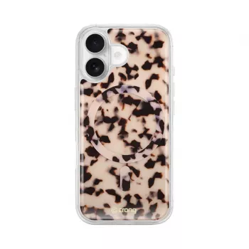 Coque arrière Crong Deluxe MAG Cover pour Apple iPhone 17, MagSafe, Blonde Tortoise