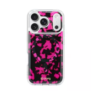 Crong Deluxe MAG Cover - Coque pour iPhone 17 Pro MagSafe (Pink Tortoise)
