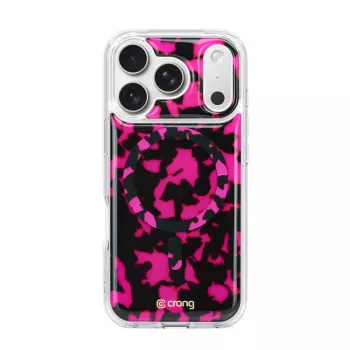 Crong Deluxe MAG Cover Coque pour iPhone 17 Pro Max avec MagSafe (Pink Tortoise)