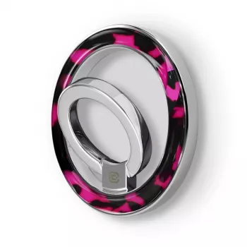 Support d'anneau magnétique pour téléphone Crong Deluxe RING Holder MagSafe (Pink Tortoise)