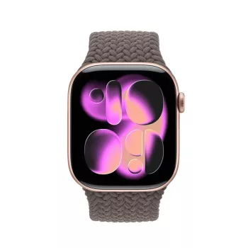 Crong Wave Band - Bracelet en nylon tressé pour Apple Watch 38/40/41/42 mm Marron
