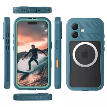 Crong Seal Cover Housse étanche IP68 pour Apple iPhone 17 - bleu marine
