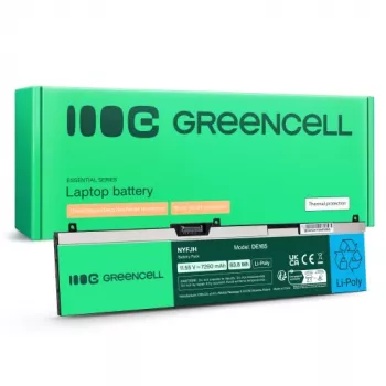 Batterie de portable Greencell NYFJH-6C pour Dell Precision 15 7530 7540 7740, 97Wh, 11,4V, 8500mAh, noir