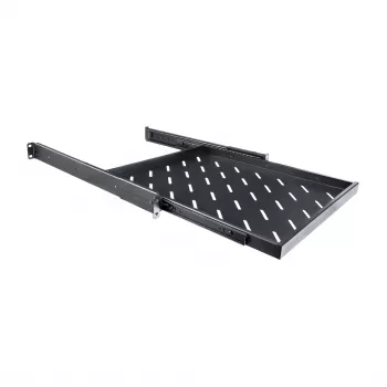 Étagère coulissante RACKTEL RL-P800W 1U 19 inch pour baie de 800 mm de profondeur, capacité 50 kg, noire