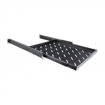 Étagère coulissante RACKTEL RL-P800W 1U 19 inch pour baie de 800 mm de profondeur, capacité 50 kg, noire