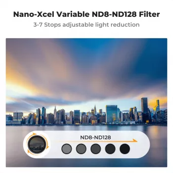 Filtre ND variable X-Fader KF 43 mm ND8-ND128 gris