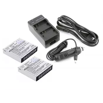 Kit chargeur + 2 batteries AZ13-1 CAMERON SINO pour caméra d'action Xiaomi Yi