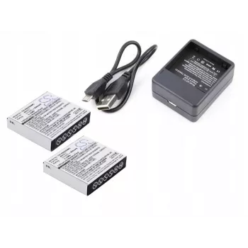 Ensemble 2 batteries + chargeur CAMERON SINO pour Xiaomi Yi AZ13-1