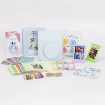 Ensemble d'accessoires 8 en 1 LOVEINSTANT pour Fujifilm Instax Mini 12 - bleu