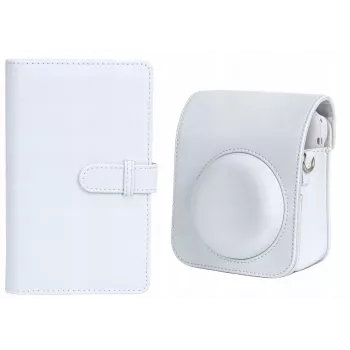 Lot étui photo et album photo LOVEINSTANT pour Fuji Instax Mini 12 - Blanc (108 photos)