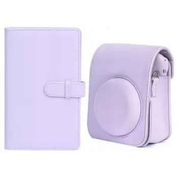 Kit coque LOVEINSTANT pour Fuji Instax Mini 12 + album photo 108x / violet