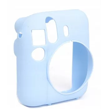 Étui de protection en silicone LOVEINSTANT pour Fujifilm Instax Mini 12 - Bleu