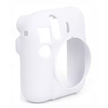 Étui de protection en silicone LOVEINSTANT pour Fujifilm Instax Mini 12 - Blanc