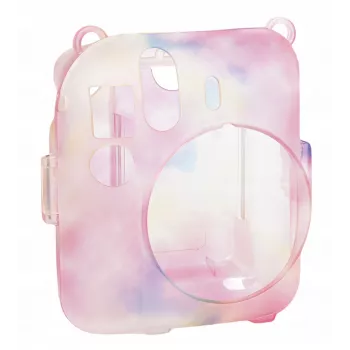 LOVEINSTANT Housse de protection pour Fujifilm Instax Mini 12 avec poche photo, multicolore foncé