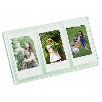 LOVEINSTANT Cadre sur pied pour 3 photos pour caméras Zink / Fuji Instax Mini - vert