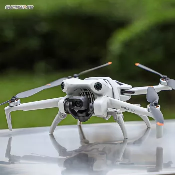 SUNNYLIFE Rallonges de train d'atterrissage pour DJI Mini 4 Pro - rehausse 30 mm, fixation rapide à clipser, patins antidérapants (gris) N4P-LG700