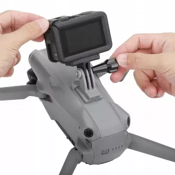 Support de caméra d'action SUNNYLIFE pour DJI Air 3, GoPro, Insta360, SJCAM, Xiaomi - filetage 1/4 inch, clip à fixation rapide, noir