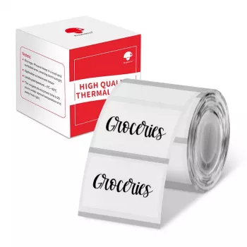 Étiquettes adhésives transparentes Phomemo 40x30 mm pour M110/M120/M200/M220/M221 - 230 étiquettes par rouleau