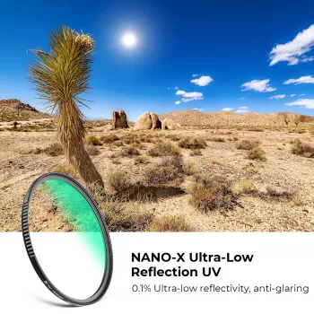 Filtre UV K&F Concept Nano-X MRC à réflexion ultra-faible 55 mm