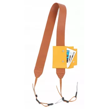 Sangle de cou/épaule + pochette photo LOVEINSTANT pour Fuji Instax Mini 12 40 11 8 9 99 Evo, marron