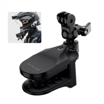 Fixation mentonnière pour casque de moto PULUZ pour GoPro Hero 12 11 Mini 10 9 8 7 6 5 4 3+ Max - PU927B