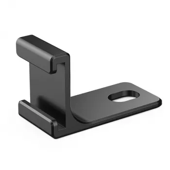 Support adaptateur PULUZ 1/4 inch pour Insta360 X5/X4/X3/One X2 - Noir, alliage d'aluminium, griffe froide