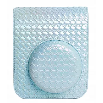 Ensemble 2-en-1 LOVEINSTANT : étui de protection pour Fuji Instax Mini 12 + album photo pour 64 photos, bleu