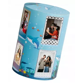 Cadre photo cube pliable LOVEINSTANT pour 24 tirages Instax Mini - Sea Blue