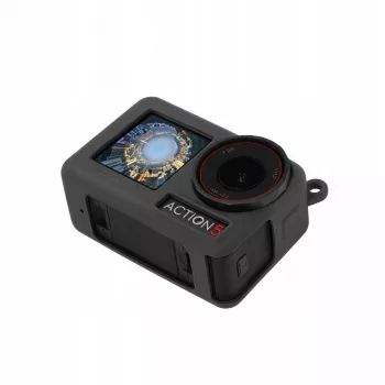 SUNNYLIFE Étui de protection en silicone avec dragonne pour DJI Osmo Action 5 Pro / OA5-BHT885