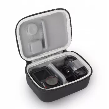 SUNNYLIFE Étui de transport de protection pour DJI Osmo Action 3, 4, 5 Pro - Coque rigide EVA, antichoc, noir