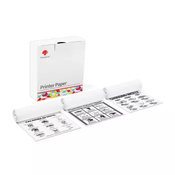 Rouleau de papier autocollant 3x Phomemo blanc 110 mm pour Phomemo M832 M04S M04AS / Q22-RMS10-107