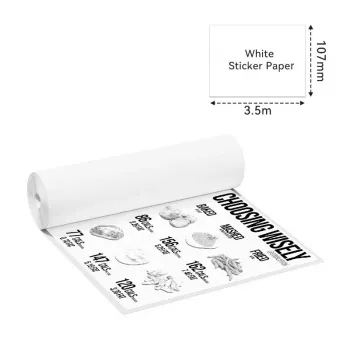 Rouleau de papier autocollant 3x Phomemo blanc 110 mm pour Phomemo M832 M04S M04AS / Q22-RMS10-107