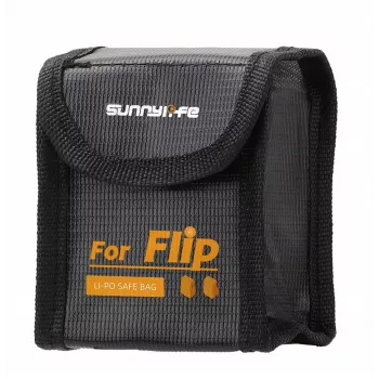 SUNNYLIFE Sac ignifuge de sécurité pour batterie pour drone DJI Flip - Contient 2 batteries - FP-DC955-2