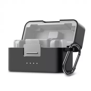 Étui de protection en silicone PULUZ pour boîtier de charge DJI Mic Mini - Noir