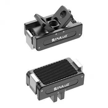 Adaptateur de fixation PULUZ 1/4 inch vers GoPro pour DJI Osmo Action 5 Pro / 4 / 3 - Noir