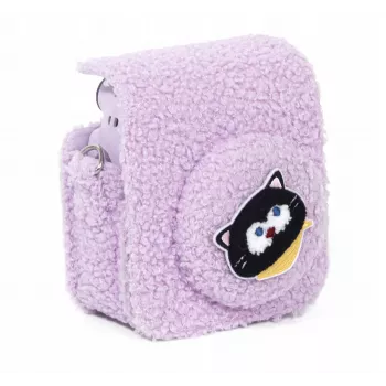 Étui chaton en peluche LOVEINSTANT pour Fujifilm Instax Mini 12 - violet
